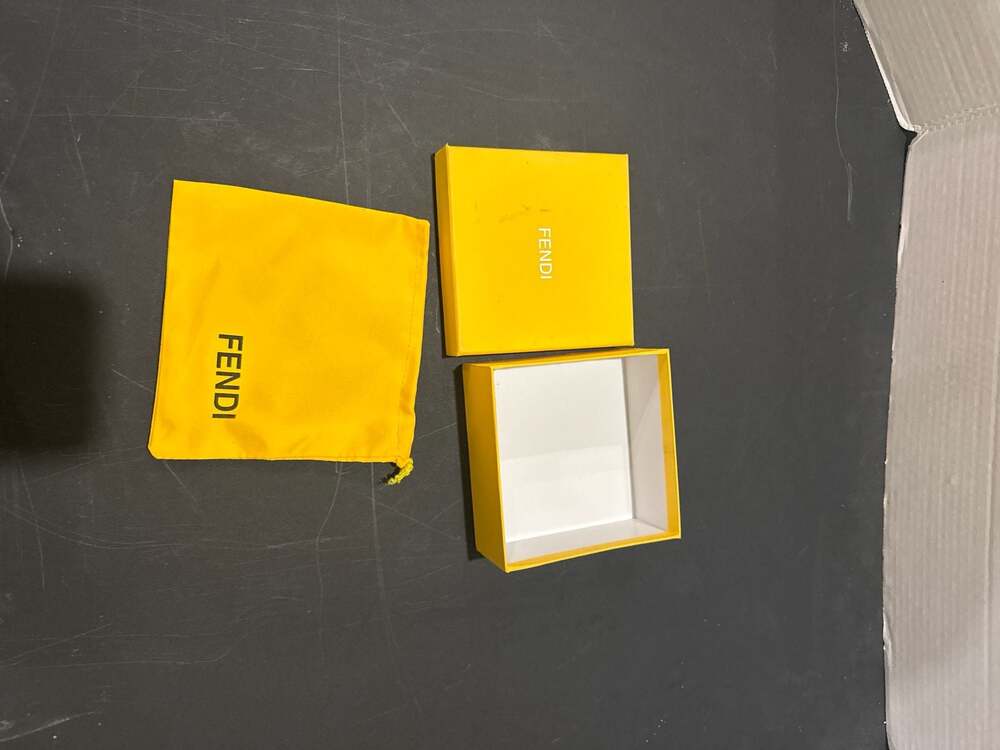 Fendi Yellow Small Accessory Box and Dust Bag Set